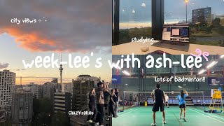 WEEKLEES W ASHLEE ౨ৎ˚⟡˖  LOTS OF BADMINTON uni life food unhealthy sleep schedules  more [upl. by Prisca127]