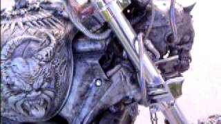 SHORT VIDEO VIEW OF THE CUSTOM EVIL SKULL THEME MOTORCYCLE BY BLUE FLAME ALLEYJUST A TASTECHECK OUT ALL OF OUR VIDEOS [upl. by Eerihs122]