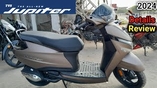 tvs jupiter 110 new model 2024 best price Top mileage all features review [upl. by Kyne]