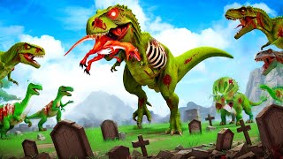 Jurassic World Adventures Zombie TRex Rampage Super Dinosaurs Epic Treasure Hunt [upl. by Emmye]