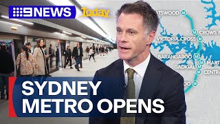 NSW Premier on Sydney metro opening  9 News Australia [upl. by Jonathan]