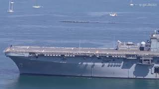 USS Tripoli LHA 7 On Degaussing Run  September 9 2021  San Diego [upl. by Tenej223]