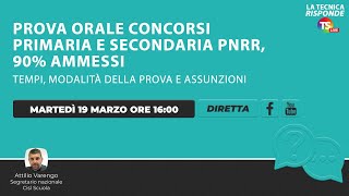 Prova orale concorsi primaria e secondaria PNRR 90 ammessi tempi modalità e assunzioni [upl. by Retla]