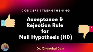 Null Hypothesis Acceptance amp Rejection Rule [upl. by Alisa]