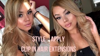 HOW TO STYLE  APPLY CLIP IN HAIR EXTENSIONS  BELLAMI HAIR  PATRYYCIAH [upl. by Brian]