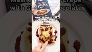 Mashed Banana Crêpe with GingerChocolate Sauce 🥞 shorts crepes frenchcooking frenchfood [upl. by Justen111]