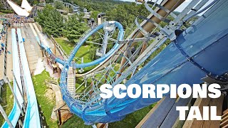 Noahs Ark Waterpark Scorpions Tail Looping Waterslide POV Wisconsin Dells WI [upl. by Enimzaj]