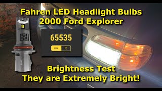 Fahren Forenner LED Headlight Install amp Brightness Comparison  Ford Explorer [upl. by Hock]