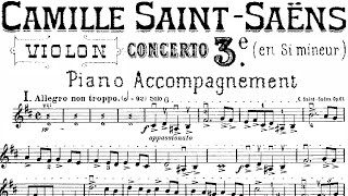 Saint Saens Violín concerto no 3 in B Minor 1st Movement  Piano Accompaniment [upl. by Merwyn652]