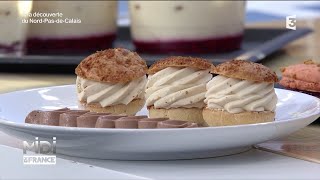 RECETTE  Profiteroles de spéculoos au jus dagrumes parfumé à la bière [upl. by Anayhd]