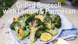 Grilled Garlic Broccoli with Parmesan with Lemon [upl. by Nerek295]