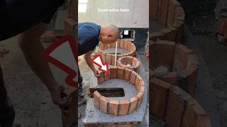 Build a unique traditional bricks kitchen p3 constructiontips construction homedecor [upl. by Howlyn]