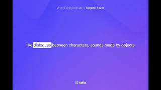 Whats Diegetic Sound  Learn Video Editing [upl. by Dagney]