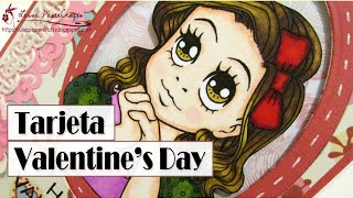 Tutorial Tarjeta para San Valentín paso a paso  Luisa PaperCrafts [upl. by Aylsworth377]