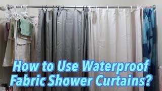 BTTN Linen Fabric Shower Curtain Unbox amp Review [upl. by Bessie844]