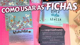 Como usar as fichas  Fina Ideia Papelaria [upl. by Affrica451]