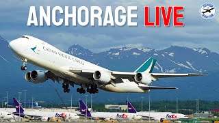 🔴LIVE PLANE SPOTTING at ANCHORAGE Airport with ATC AUDIO [upl. by Reyem]