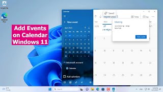 How to add Events in the Windows 11 Calendar [upl. by Schroder]