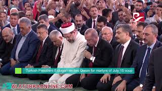 Turkish President Erdogan recites Quran [upl. by Aenahs]