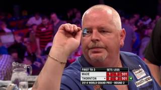 TWO NINEDARTERS IN ONE MATCH  Wade and Thornton  2014 World Grand Prix [upl. by Dart]