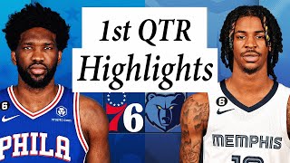 Memphis Grizzlies vs Philadelphia 76ers Full Highlights 1st QTR  Feb 23  20222023 NBA Season [upl. by Tonie]