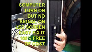 No Signal or No Display in Monitor Computer turns on but no display Easy Fix it 100 Free of Cost [upl. by Drolyag]