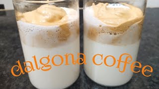 how to make dalgona coffee at home  dalgona coffee recipe  dalgona coffee recipe without machine [upl. by Nomyad]