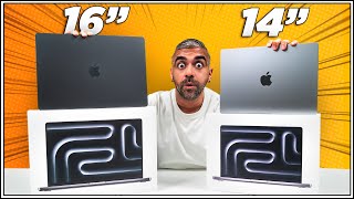 M3 MacBook Pro 14quot vs M3 Max MacBook Pro 16quot Unboxing  Space Black Color Differences 🖤 [upl. by Gnouc90]