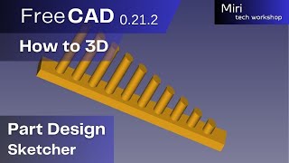 FreeCAD part 195 2024 Diagonally cut rods [upl. by Ayekahs]