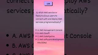 Que 128 AWS Cloud Practitioner Exam question aws awscertification shorts viral viralshorts [upl. by Socrates321]