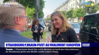 Strasbourg Yaël BraunPivet présente lundi pour parler de la relation francoallemande [upl. by Weinreb]