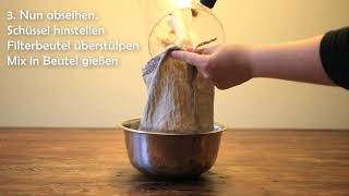 Haferdrink aus Haferflocken selber machen  DIY Hafermilch Anleitung Rezept [upl. by Nohsal611]