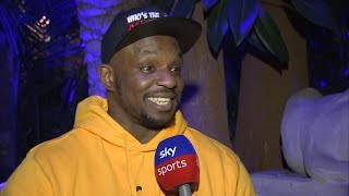 Dillian Whyte reacts to fans chanting Derek Chisora’s name at the Darts [upl. by Nosnevets403]