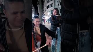 Txoria txori played by cellist and flutist girl in Bilbao celloshorts cello flute [upl. by Faunia]