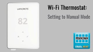 STRATAHEAT WiFi Thermostat  Setting it Up in Manual Mode [upl. by Rebor]