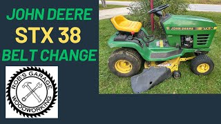 John Deere STX38 Belt Change [upl. by Martin]