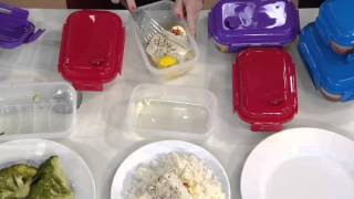 Microwave S3 Steamer amp Storage Set with Freeze N Go Lids on QVC [upl. by Ettenowtna325]