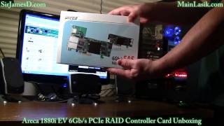 Areca 1880i 6Gbs PCIe RAID Controller Card Unboxing [upl. by Lodie]