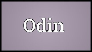 Odin Meaning [upl. by Aruasi650]