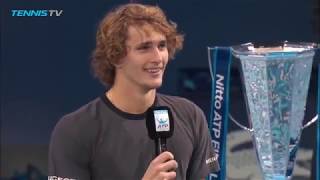 Zverev wins the 2018 ATP Finals and thanks Lendl [upl. by Conrade]