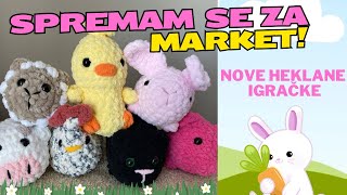 Šta heklam za prolećne markete nove šeme za heklanje i nove igracke 🐤🐮🐰🐷🐈 [upl. by Cheshire272]