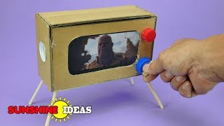 How To Make MINI Television From Cardboard DIY ทำ TV จิ๋วใช้เอง ดูหนังฟังเพลง เสียงดังฟังชัด [upl. by Evette286]