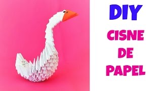 Origami como fazer um Cisne de papel  3D  animais origami [upl. by Coombs]