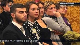 Antigone e le leggi  Lectio magistralis di Gustavo Zagrebelsky  26112015 [upl. by Hgielram235]