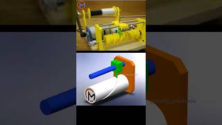 Cylindrical cam mechanism 🔥 Mechanical principles  simulation solidworks satisfying tech math [upl. by Klaus554]