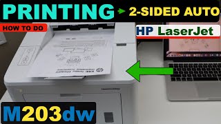 HP LaserJet Pro M203dw Printing Auto 2Sided Printing  How to Print With HP LaseJet Printer [upl. by Aneehsat396]