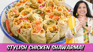 My Stylish Version of Chicken Shawarma Party Platter Idea Recipe in Urdu Hindi  RKK [upl. by Koran985]