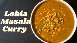 Black Eyed Beans Curry Vegan RecipeNo Onion Garlic Lobia Masala Healthy PeasSatvik Food Recipes [upl. by Key]