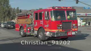 LACoFD Engine amp Squad 32 Responding Airhorn [upl. by Shaner]