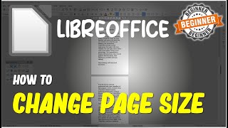 Libreoffice How To Change Page Size [upl. by Femmine900]